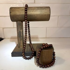 Freshwater cultured pearl jewelry set